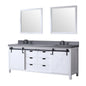 Marsyas 84 in W x 22 in D White Double Bath Vanity