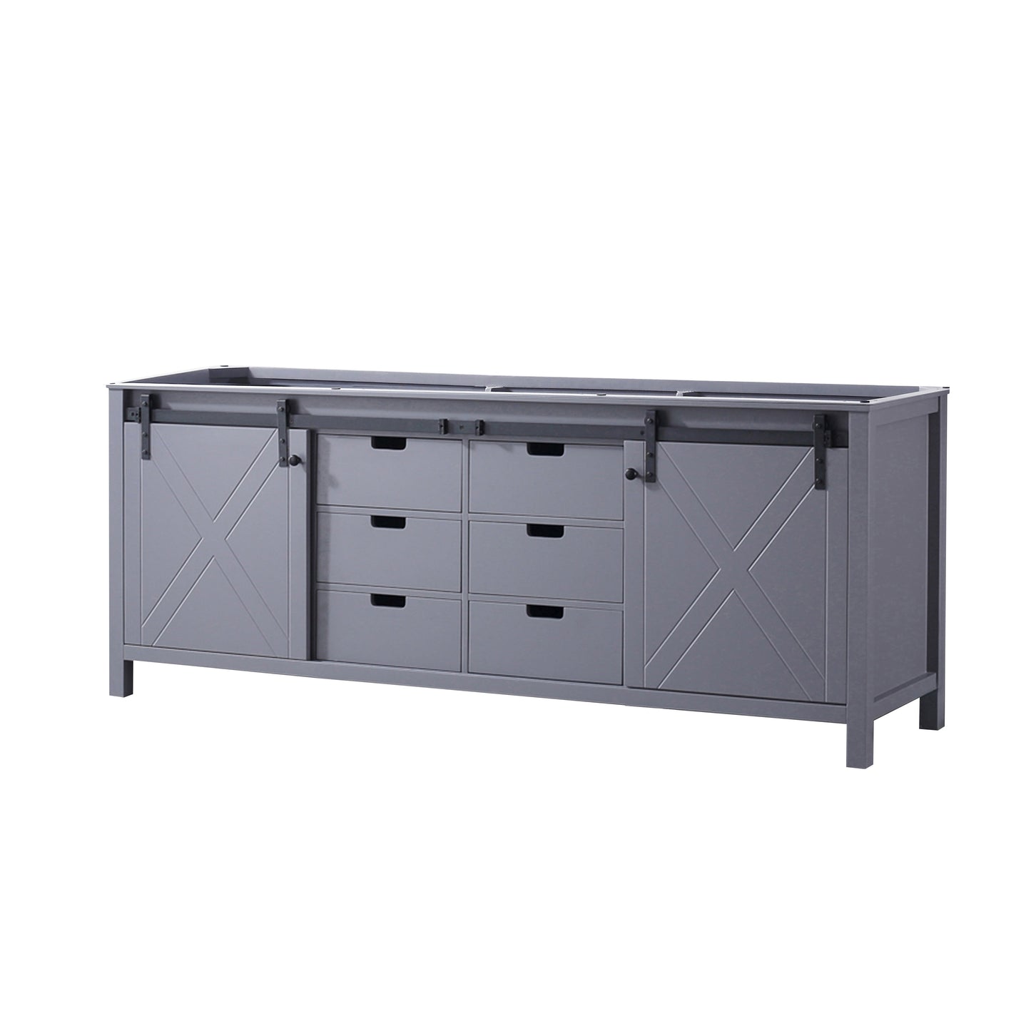 Marsyas 84 in W x 22 in D Dark Grey Double Bath Vanity