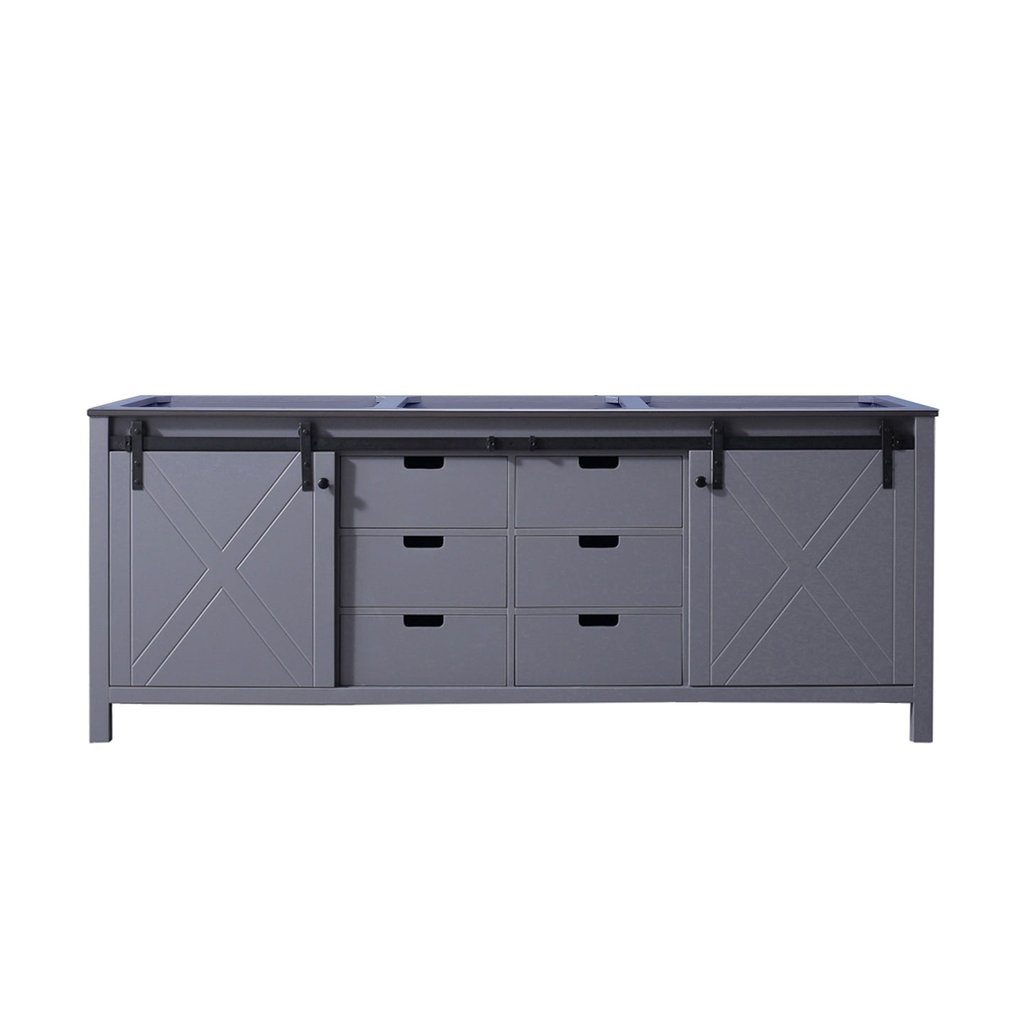 Marsyas 84 in W x 22 in D Dark Grey Double Bath Vanity