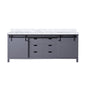 Marsyas 84 in W x 22 in D Dark Grey Double Bath Vanity