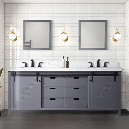 Marsyas 84 in W x 22 in D Dark Grey Double Bath Vanity