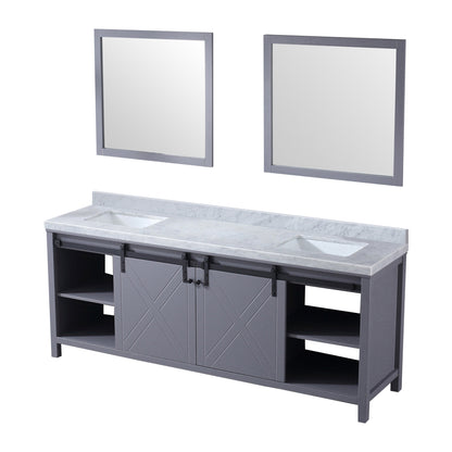 Marsyas 84 in W x 22 in D Dark Grey Double Bath Vanity