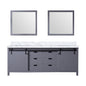 Marsyas 84 in W x 22 in D Dark Grey Double Bath Vanity