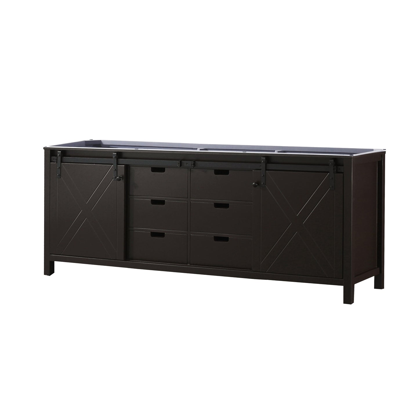Marsyas 84 in W x 22 in D Brown Double Bath Vanity
