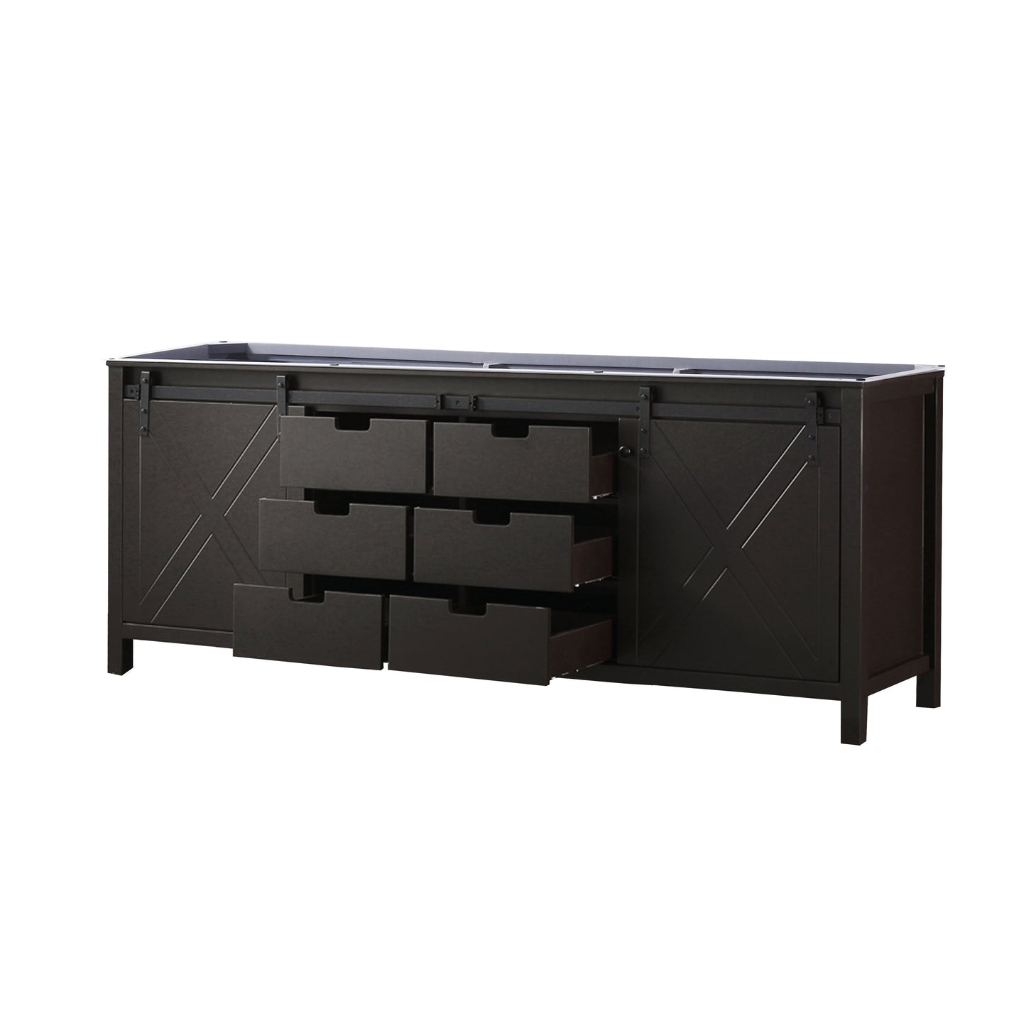 Marsyas 84 in W x 22 in D Brown Double Bath Vanity