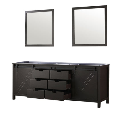 Marsyas 84 in W x 22 in D Brown Double Bath Vanity