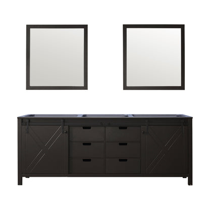 Marsyas 84 in W x 22 in D Brown Double Bath Vanity