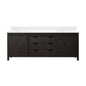 Marsyas 84 in W x 22 in D Brown Double Bath Vanity