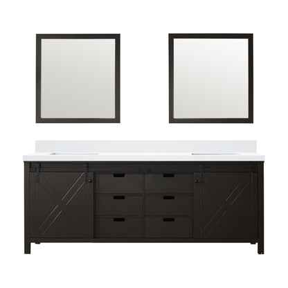 Marsyas 84 in W x 22 in D Brown Double Bath Vanity