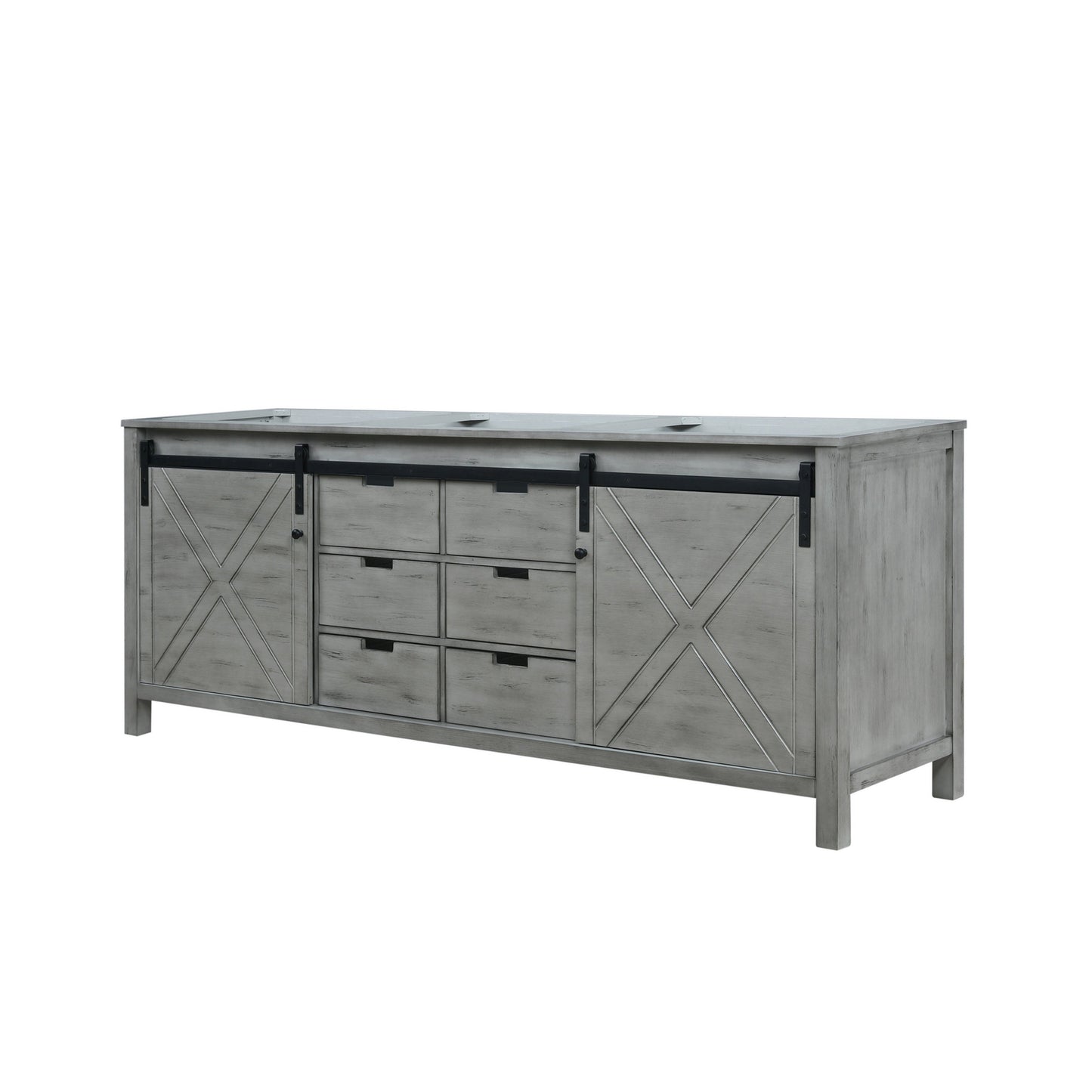 Marsyas 84 in W x 22 in D Ash Grey Double Bath Vanity