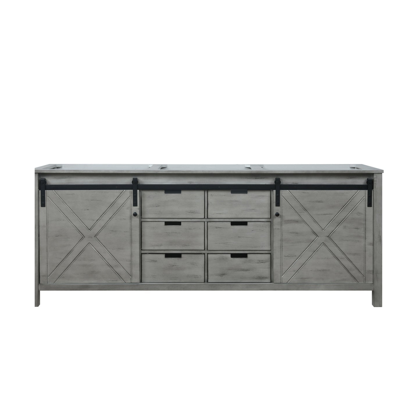 Marsyas 84 in W x 22 in D Ash Grey Double Bath Vanity