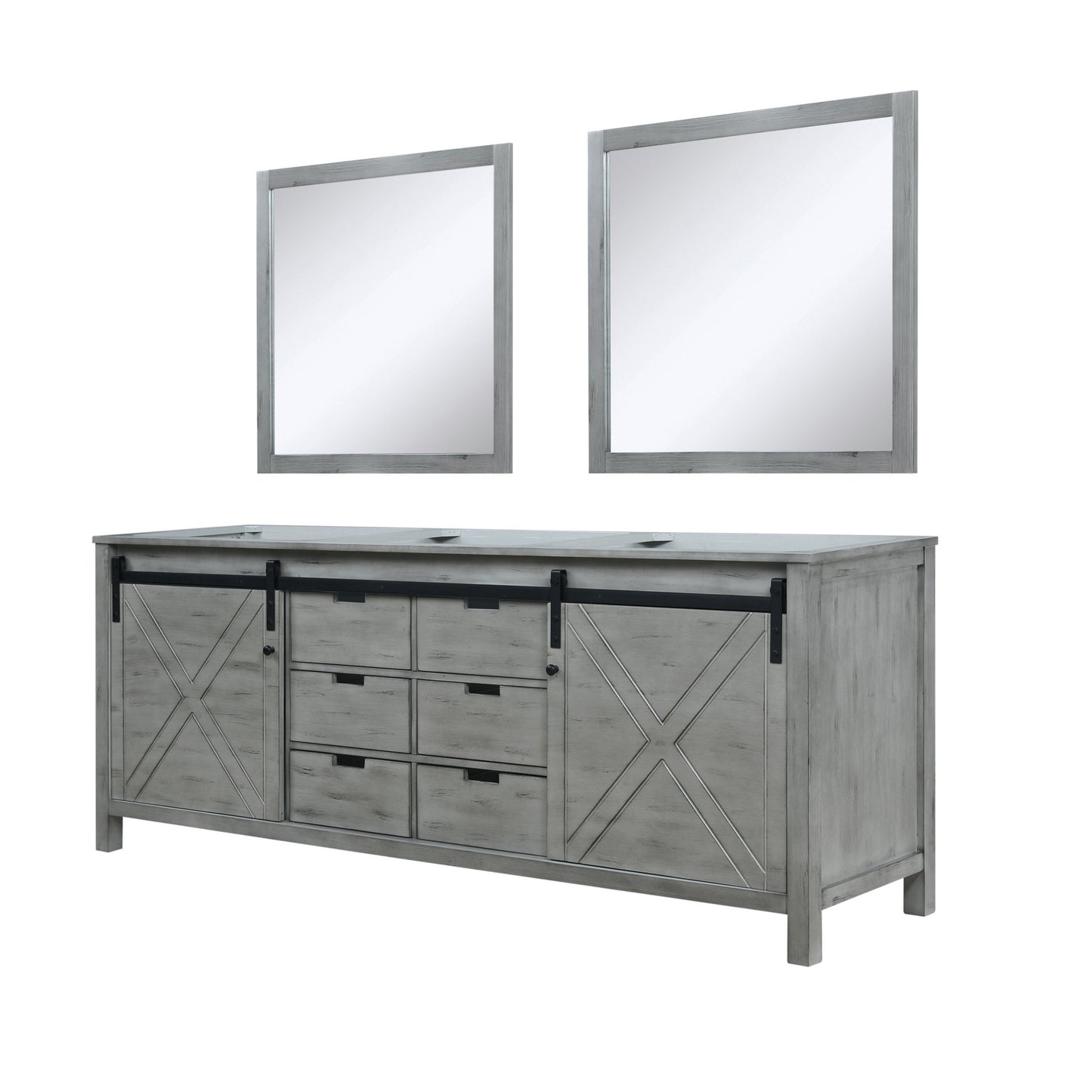 Marsyas 84 in W x 22 in D Ash Grey Double Bath Vanity