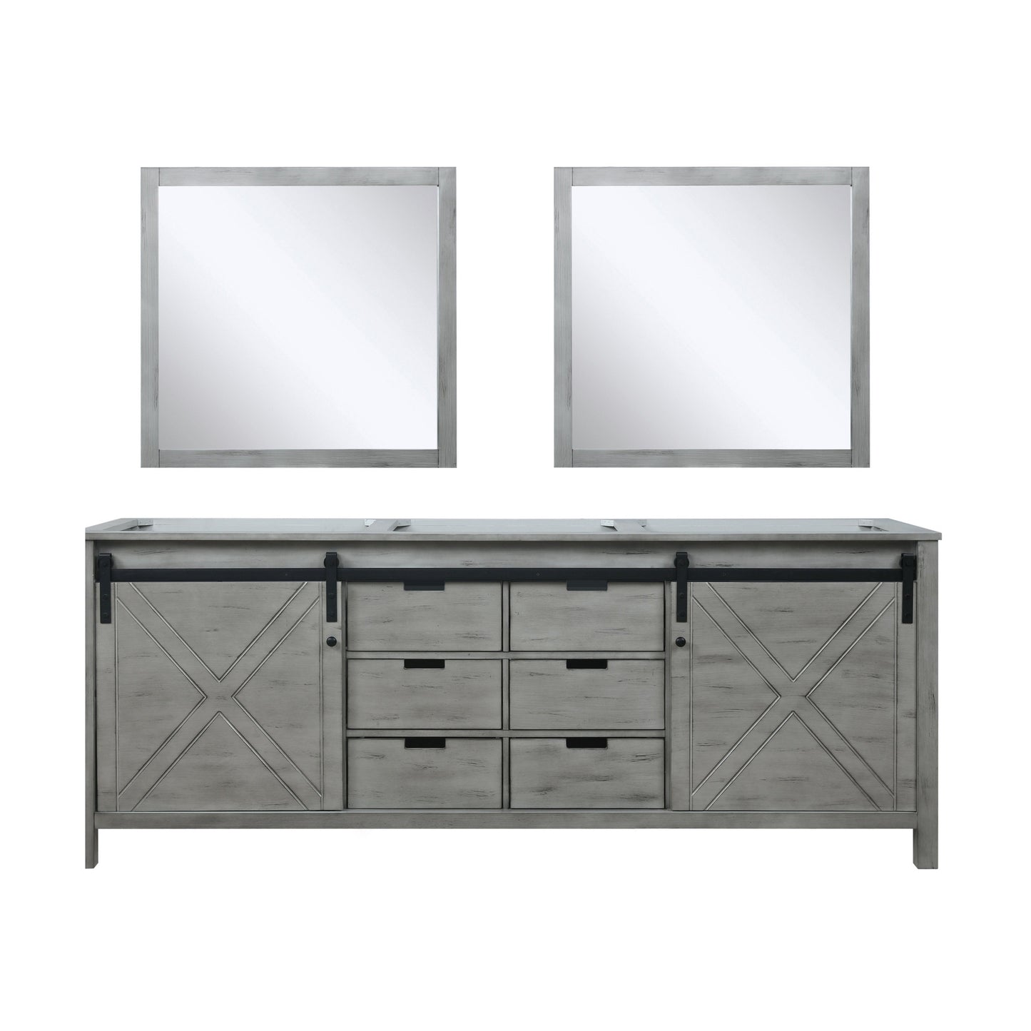 Marsyas 84 in W x 22 in D Ash Grey Double Bath Vanity