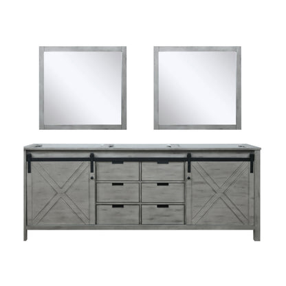 Marsyas 84 in W x 22 in D Ash Grey Double Bath Vanity