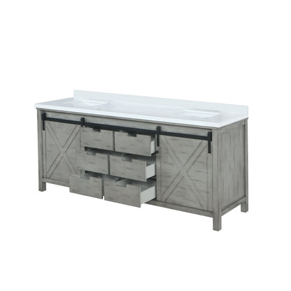 Marsyas 84 in W x 22 in D Ash Grey Double Bath Vanity