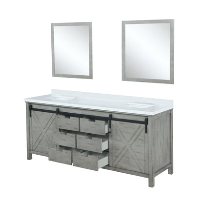 Marsyas 84 in W x 22 in D Ash Grey Double Bath Vanity