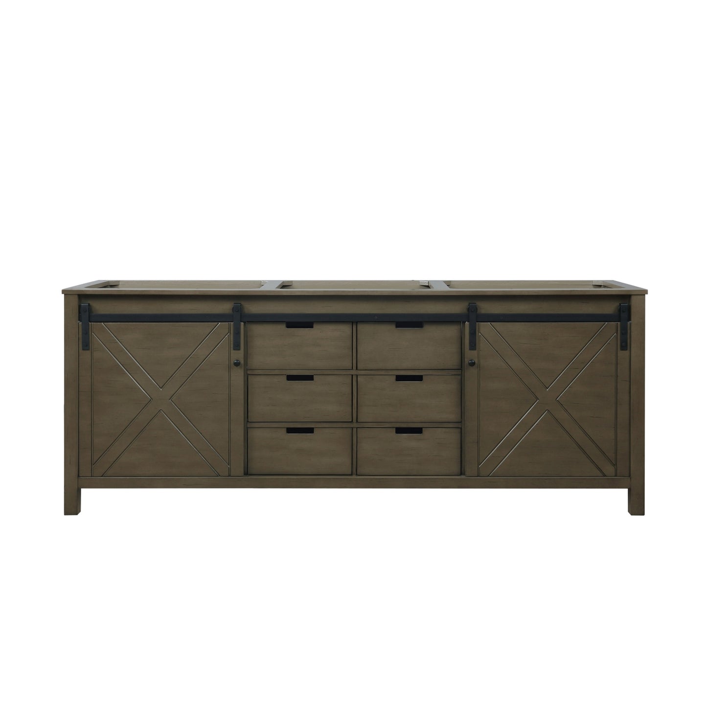 Marsyas 84 in W x 22 in D Rustic Brown Double Bath Vanity