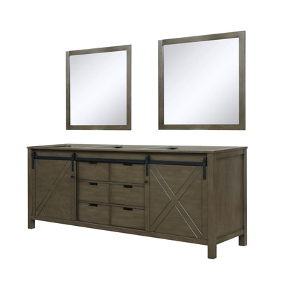 Marsyas 84 in W x 22 in D Rustic Brown Double Bath Vanity