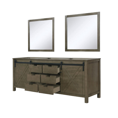 Marsyas 84 in W x 22 in D Rustic Brown Double Bath Vanity