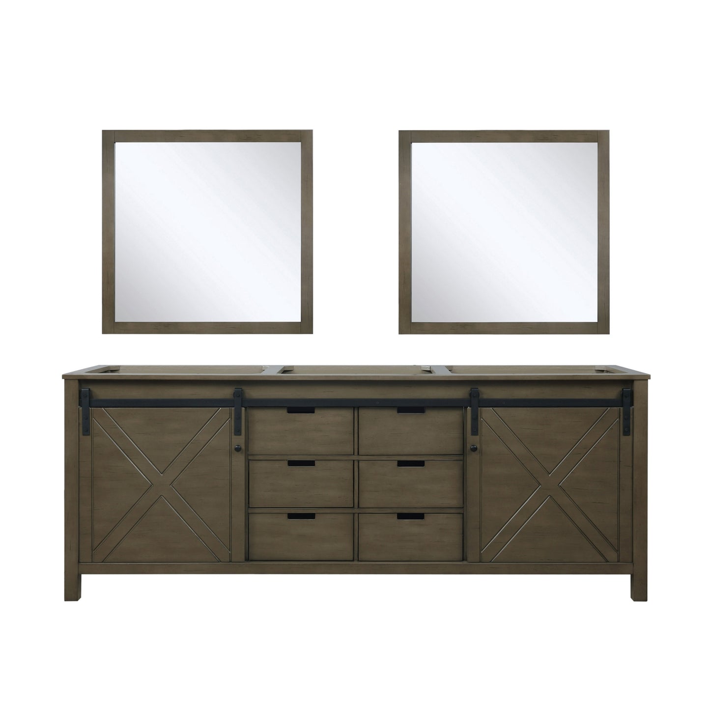 Marsyas 84 in W x 22 in D Rustic Brown Double Bath Vanity