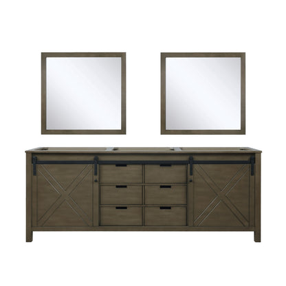 Marsyas 84 in W x 22 in D Rustic Brown Double Bath Vanity