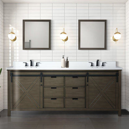 Marsyas 84 in W x 22 in D Rustic Brown Double Bath Vanity