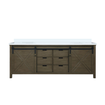 Marsyas 84 in W x 22 in D Rustic Brown Double Bath Vanity