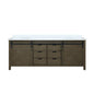 Marsyas 84 in W x 22 in D Rustic Brown Double Bath Vanity
