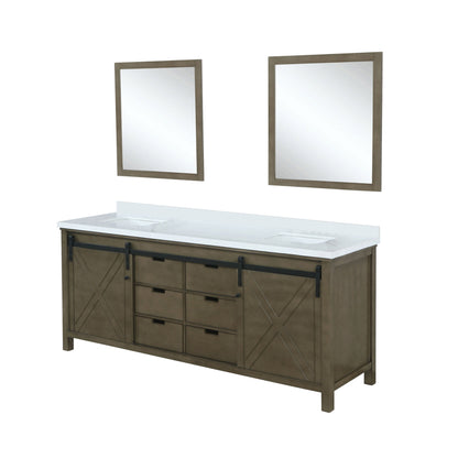 Marsyas 84 in W x 22 in D Rustic Brown Double Bath Vanity