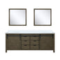 Marsyas 84 in W x 22 in D Rustic Brown Double Bath Vanity