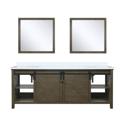 Marsyas 84 in W x 22 in D Rustic Brown Double Bath Vanity