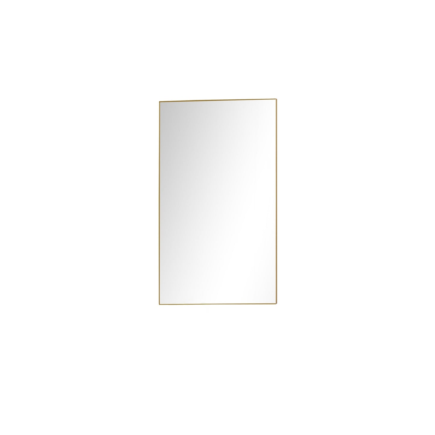 Abbey 28 in W x 36 in H Brushed Gold Mirror