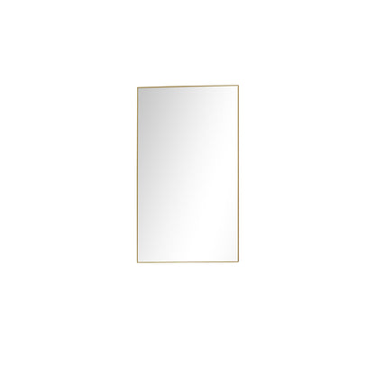 Abbey 28 in W x 36 in H Brushed Gold Mirror