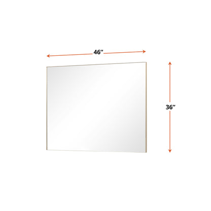 Abbey 46 in W x 36 in H Brushed Gold Mirror