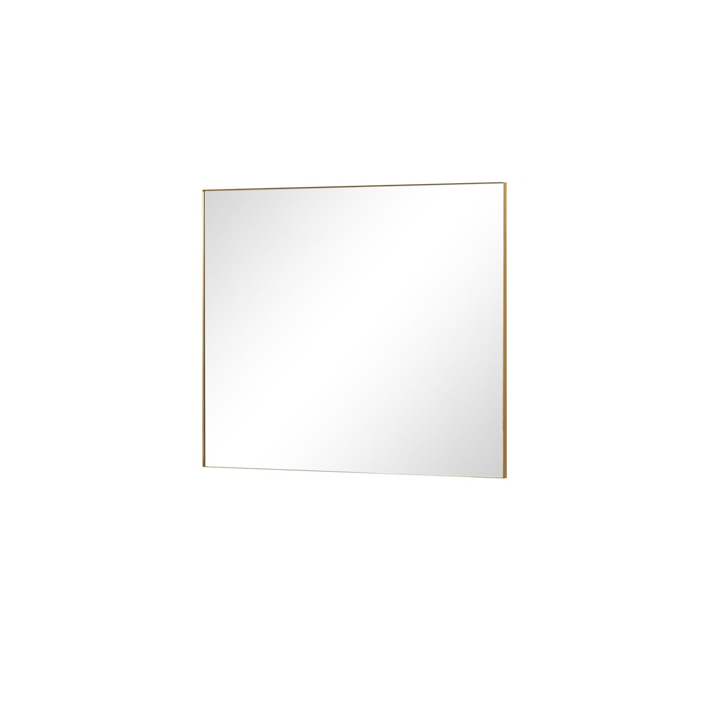 Abbey 46 in W x 36 in H Brushed Gold Mirror
