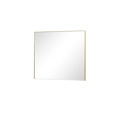 Abbey 46 in W x 36 in H Brushed Gold Mirror