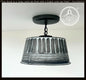 Black Ribbed Galvanized Ceiling Light