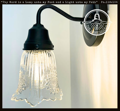 Antique Diamond Floral Flare Wall Sconce Light