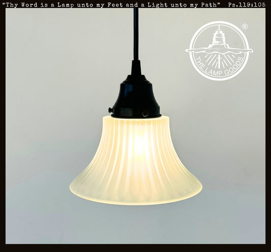 Frosted Ribbed Flute Pendant