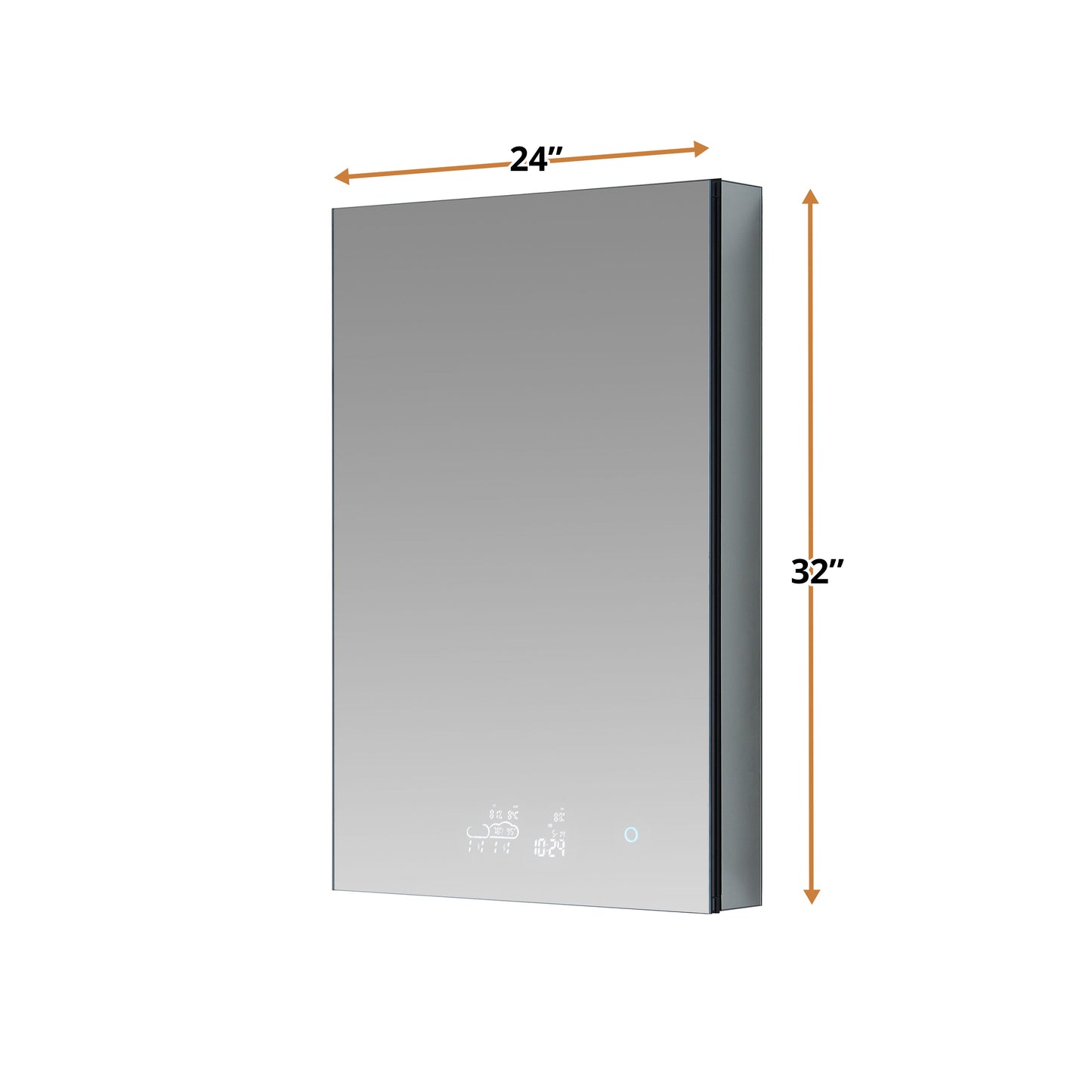 Savera 24 in. W x 32 in. H Recessed or Surface-Mount LED Mirror Medicine Cabinet with Defogger