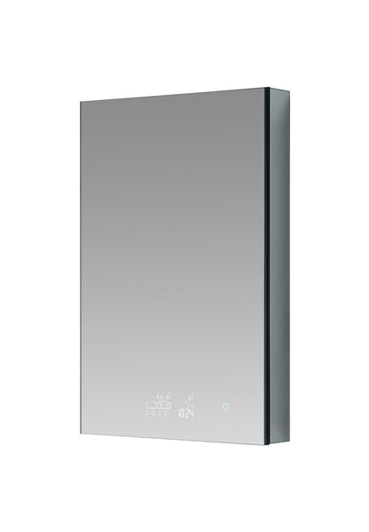 Savera 24 in. W x 36 in. H Recessed or Surface-Mount LED Mirror Medicine Cabinet with Defogger