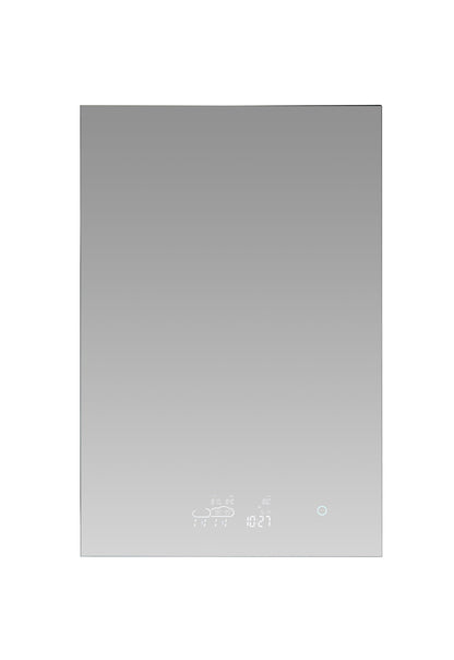 Savera 24 in. W x 36 in. H Recessed or Surface-Mount LED Mirror Medicine Cabinet with Defogger