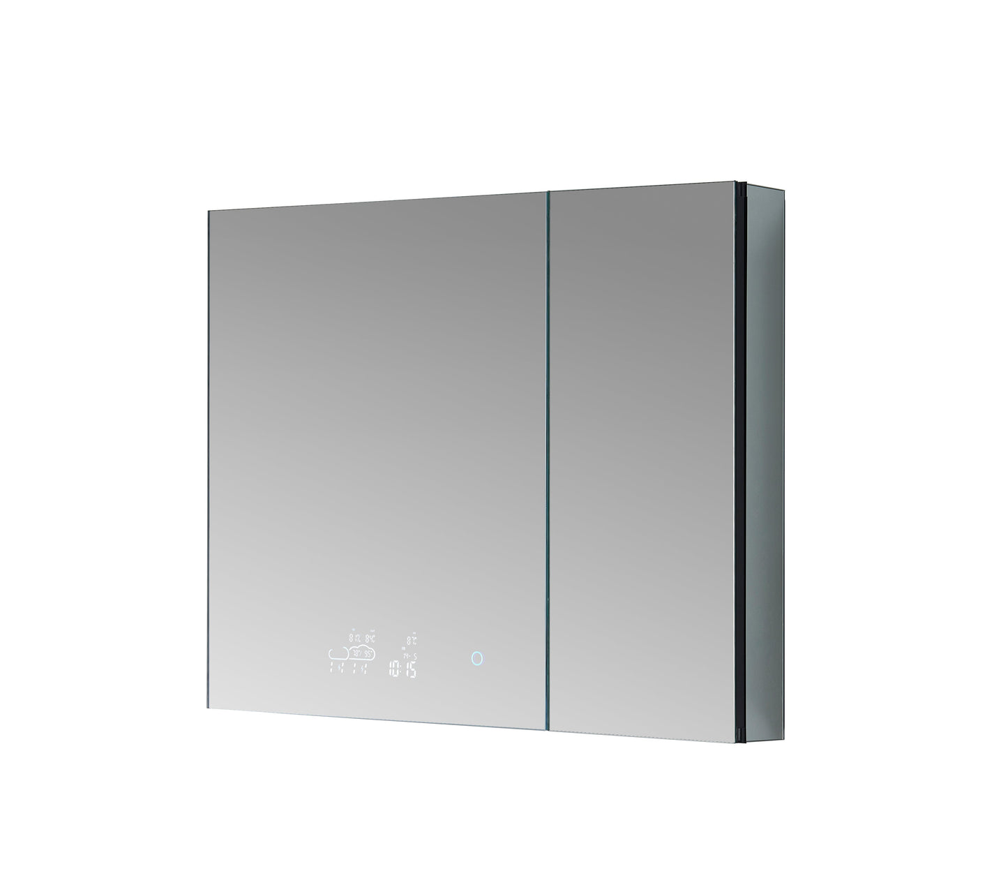 Savera 36 in. W x 32 in. H Recessed or Surface-Mount LED Mirror Medicine Cabinet with Defogger