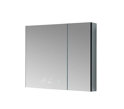 Savera 36 in. W x 32 in. H Recessed or Surface-Mount LED Mirror Medicine Cabinet with Defogger
