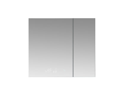 Savera 36 in. W x 32 in. H Recessed or Surface-Mount LED Mirror Medicine Cabinet with Defogger