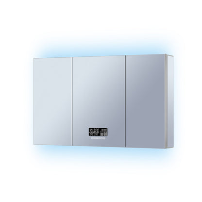 Savera 48 in. W x 32 in. H Recessed or Surface-Mount LED Mirror Medicine Cabinet with Defogger