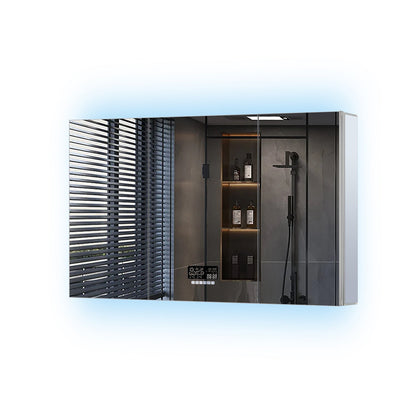 Savera 48 in. W x 32 in. H Recessed or Surface-Mount LED Mirror Medicine Cabinet with Defogger