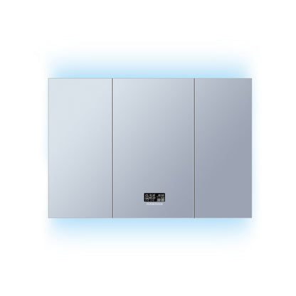 Savera 48 in. W x 32 in. H Recessed or Surface-Mount LED Mirror Medicine Cabinet with Defogger