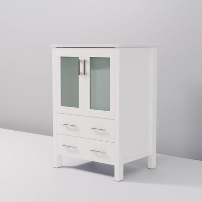 Volez 24 in W x 18.25 in D White Bath Vanity