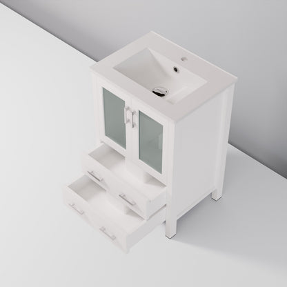 Volez 24 in W x 18.25 in D White Bath Vanity